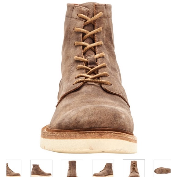 Frye Bowery Lace Up in light suede. Size 10
